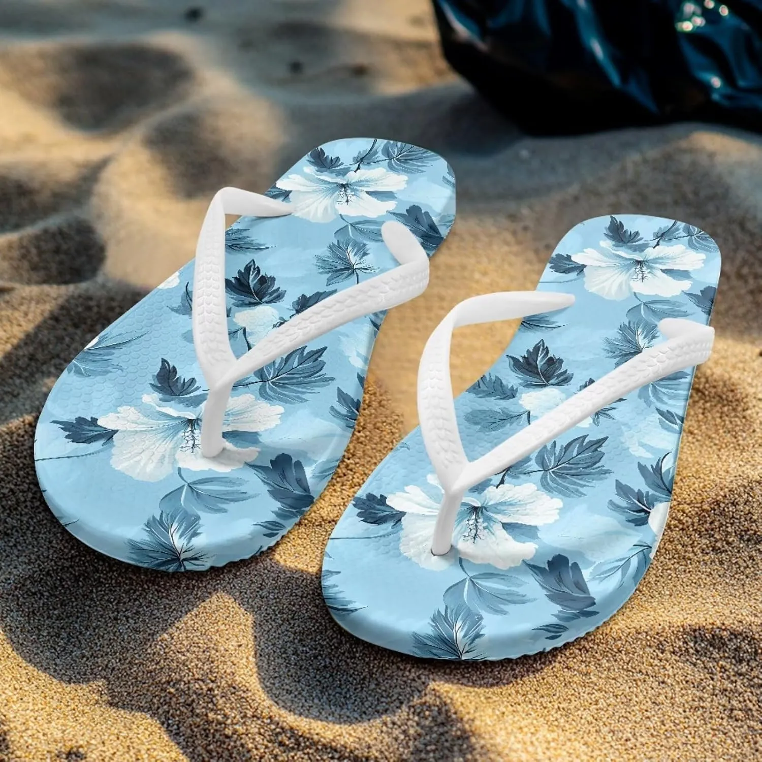 Binienty Flip Flop Women Trendy Tropical Thong Sandal Yoga Mat Slip on Beach Pool Walking Slipper Shoe