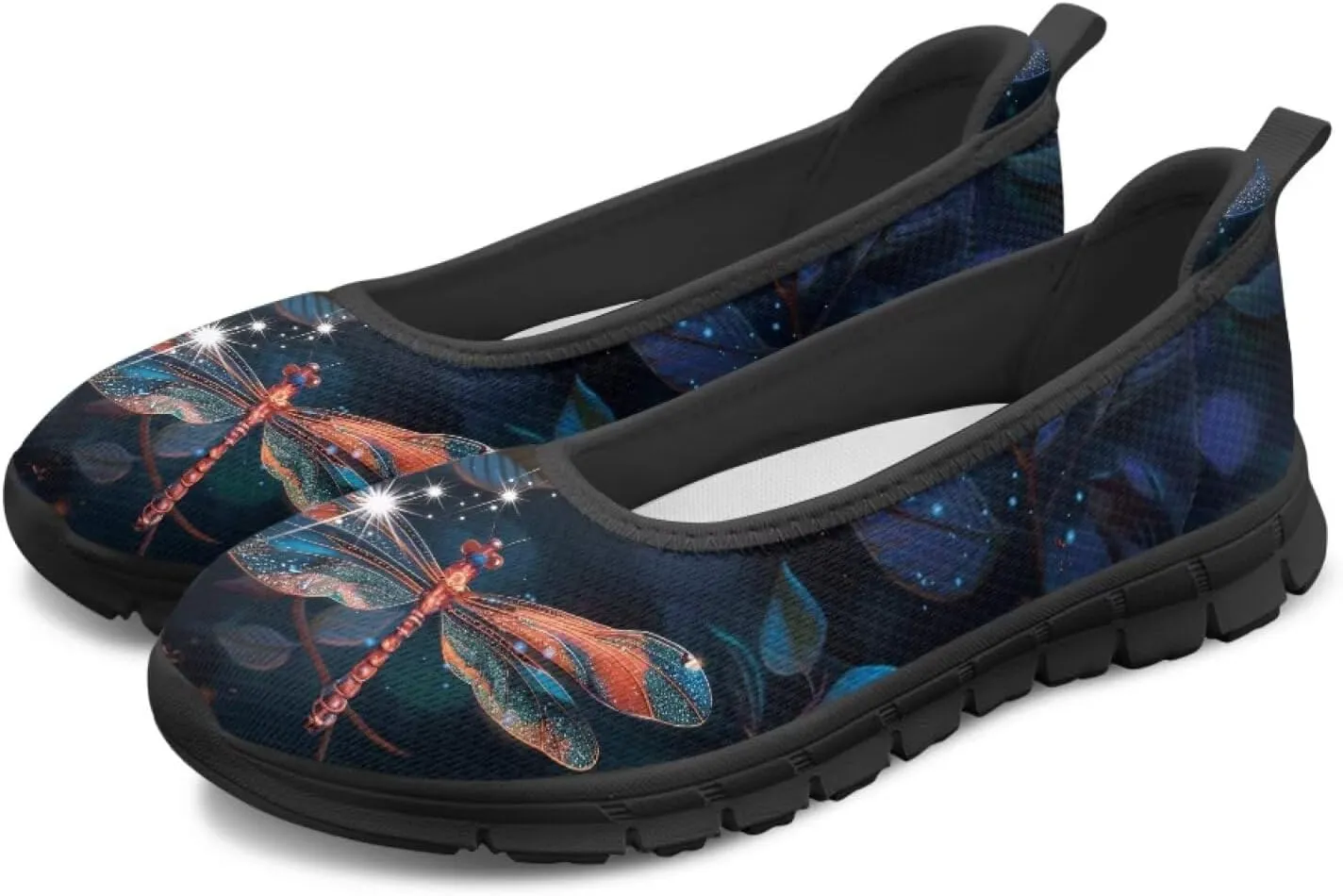 Binienty Ladies Walking Shoes Women Slip On Loafers Casual Nurse Teacher Mom Work Flats Non Slip Memory Foam Sole
