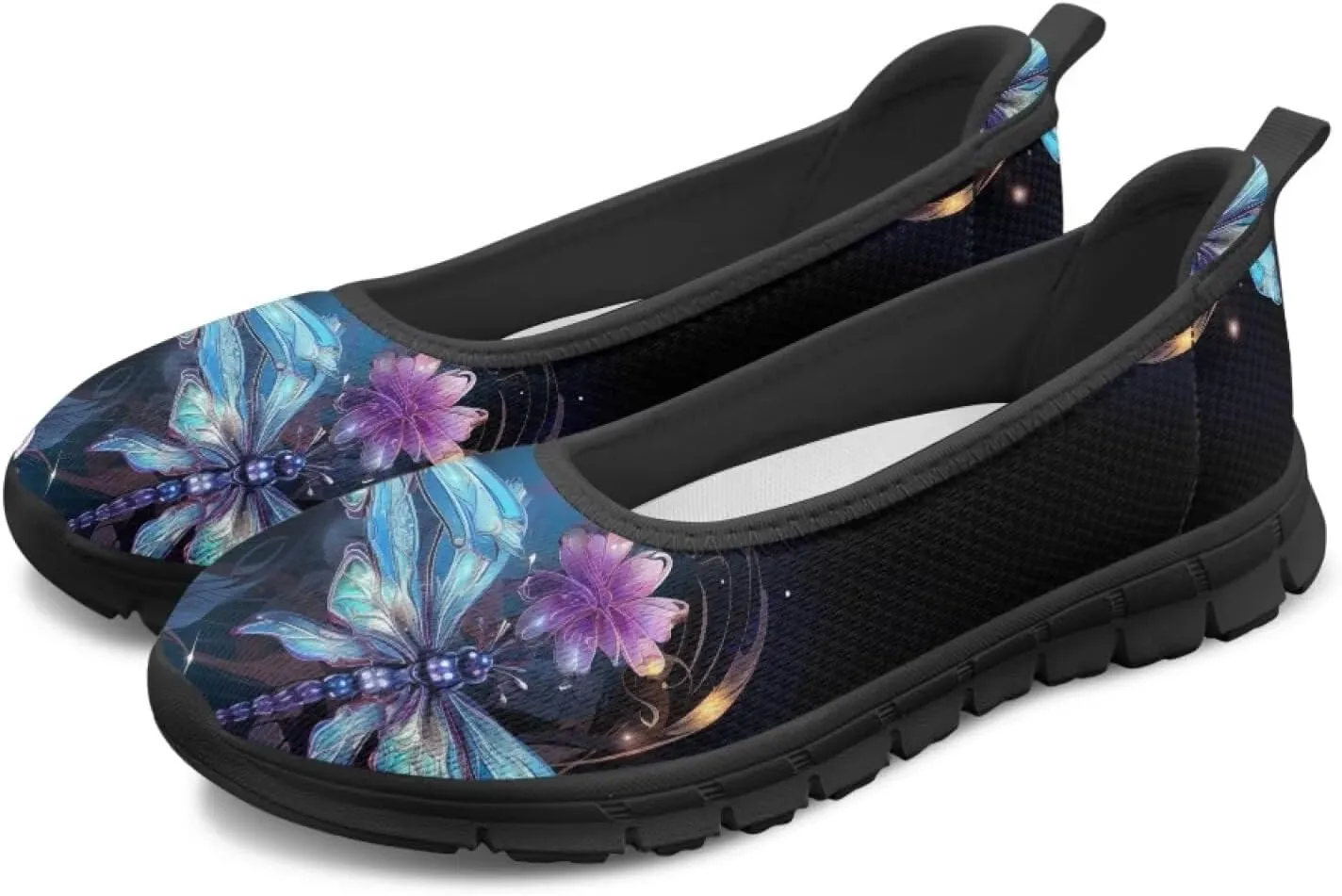 Binienty Ladies Walking Shoes Women Slip On Loafers Casual Nurse Teacher Mom Work Flats Non Slip Memory Foam Sole
