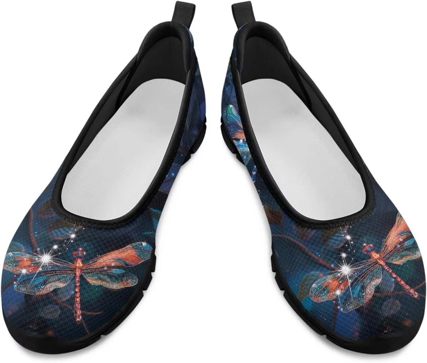 Binienty Ladies Walking Shoes Women Slip On Loafers Casual Nurse Teacher Mom Work Flats Non Slip Memory Foam Sole