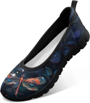 Binienty Ladies Walking Shoes Women Slip On Loafers Casual Nurse Teacher Mom Work Flats Non Slip Memory Foam Sole