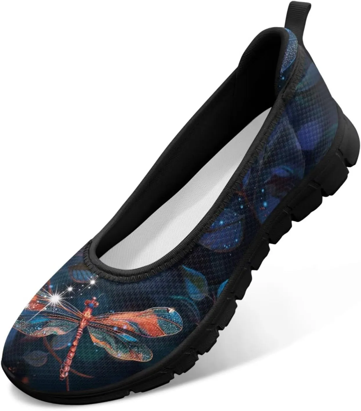 Binienty Ladies Walking Shoes Women Slip On Loafers Casual Nurse Teacher Mom Work Flats Non Slip Memory Foam Sole