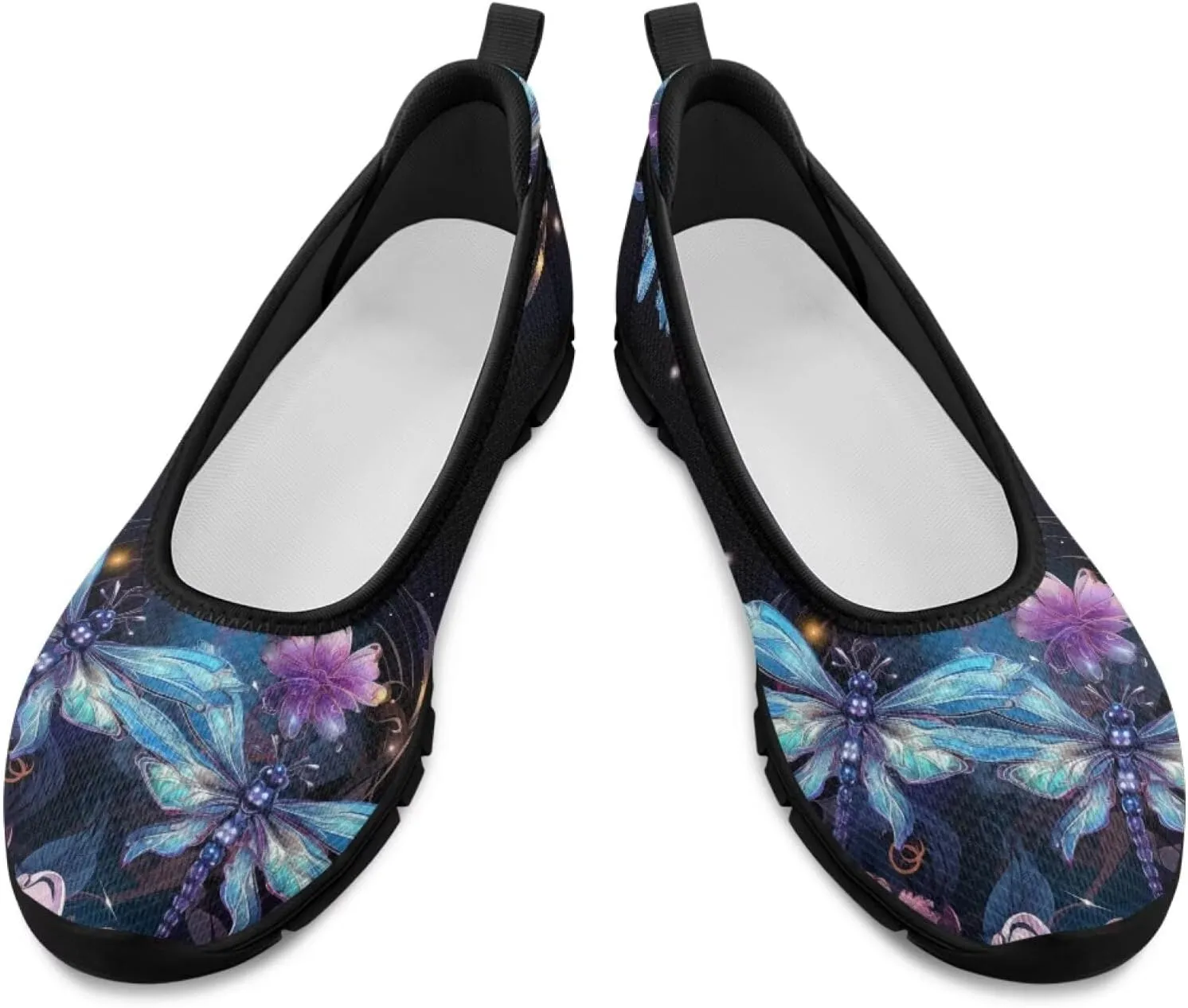 Binienty Ladies Walking Shoes Women Slip On Loafers Casual Nurse Teacher Mom Work Flats Non Slip Memory Foam Sole