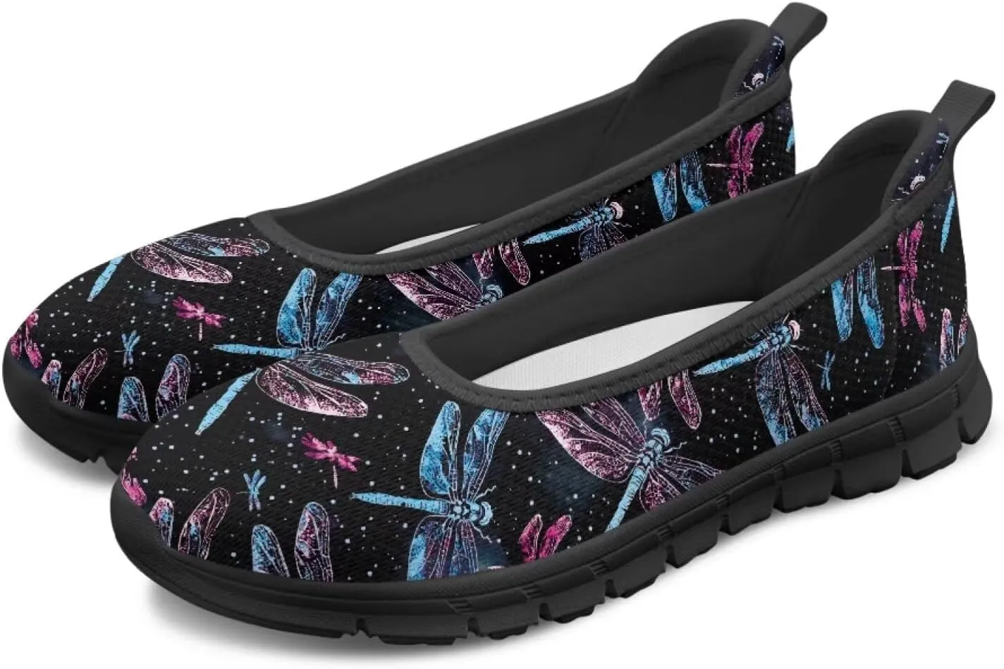 Binienty Ladies Walking Shoes Women Slip On Loafers Casual Nurse Teacher Mom Work Flats Non Slip Memory Foam Sole