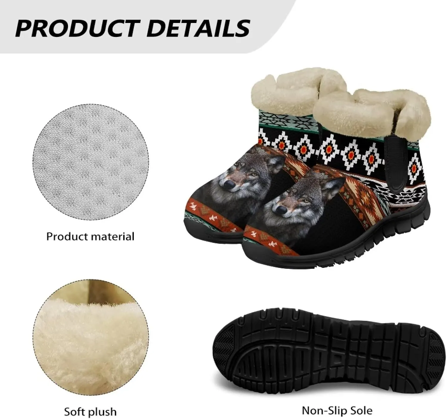 Binienty Snow Boots for Women Anti-Slip Fur Fleece Lined Ankle Boot Winter Boots Outdoor