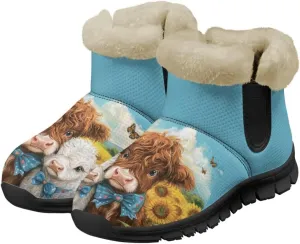 Binienty Snow Boots for Women Anti-Slip Fur Fleece Lined Ankle Boot Winter Boots Outdoor