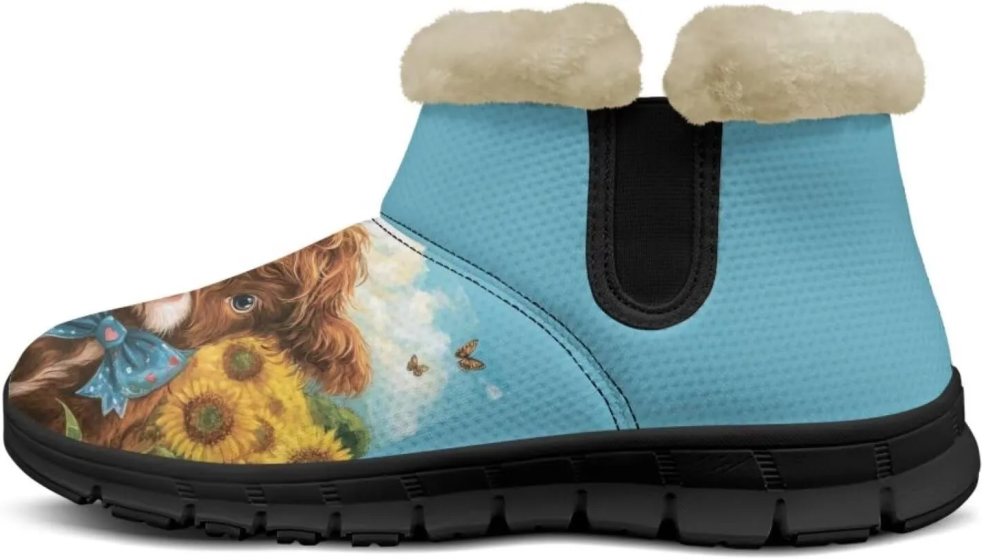 Binienty Snow Boots for Women Anti-Slip Fur Fleece Lined Ankle Boot Winter Boots Outdoor