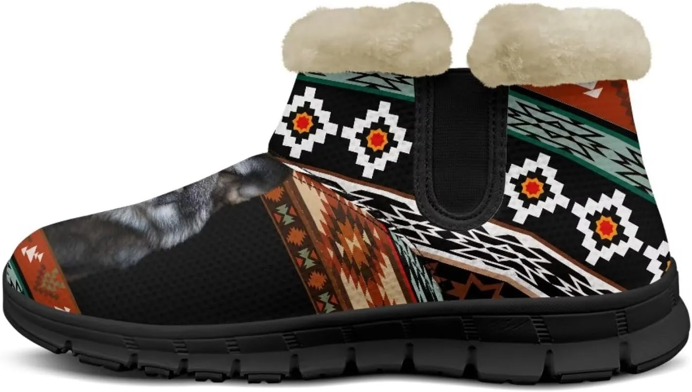 Binienty Snow Boots for Women Anti-Slip Fur Fleece Lined Ankle Boot Winter Boots Outdoor