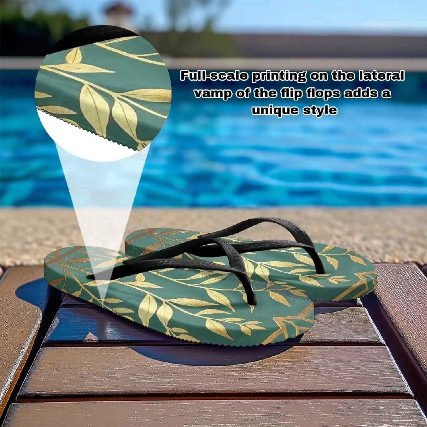 Binienty Women Flip Flops Fashion Slide Sandals Non Slip Summer Slippers Bathroom Shower Shoes US 5-9