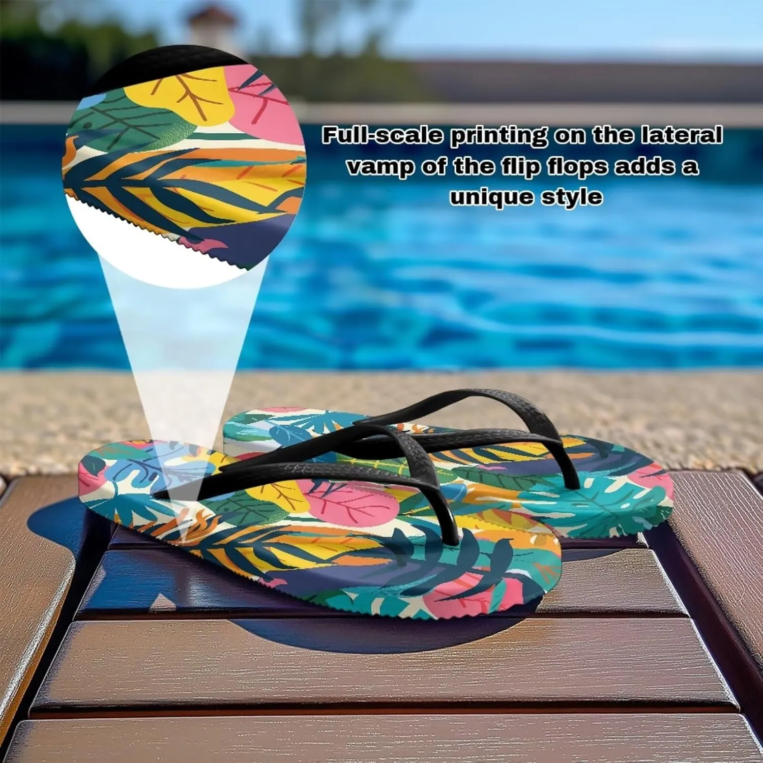 Binienty Women Flip Flops Fashion Slide Sandals Non Slip Summer Slippers Bathroom Shower Shoes US 5-9