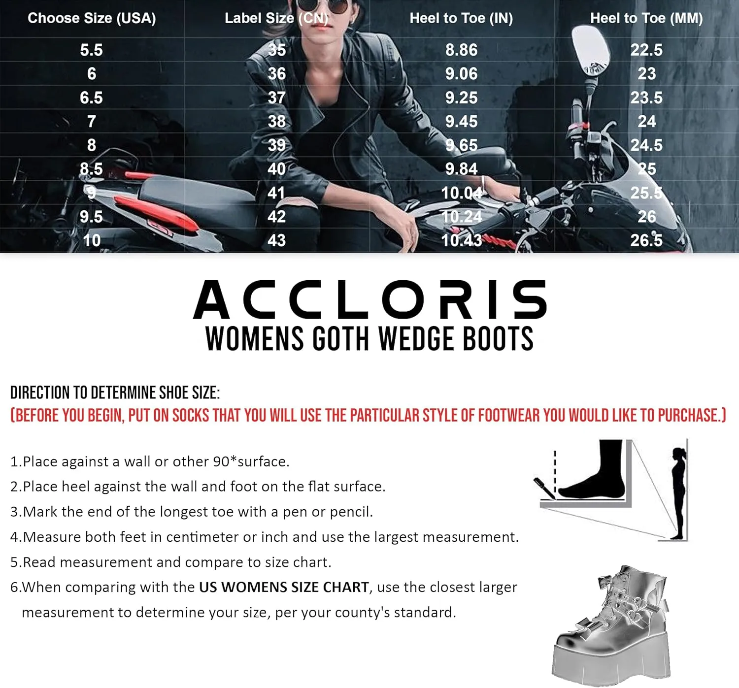 Black Platform Ankle Boots for Women Goth Rave Shoes Punk Rivet Lace Up Zipper Round Toe Wedge Chunky High Heels Buckle Booties