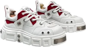 Black Red Men Platform Shoes Chunky Sneakers for Women Aesthetic Shoes All Season