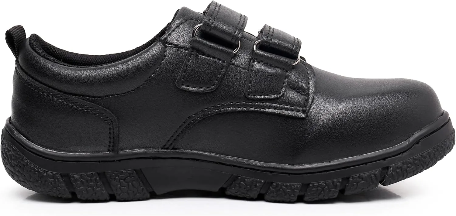 Blikcom Boys Kids School Uniform Shoes Adjustable Laces Formal Oxford Dress Shoes Loafers