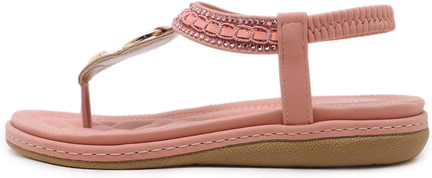 Bohemian Glitter Summer Flat Sandals Prime Thongs Flip Flop Shoes
