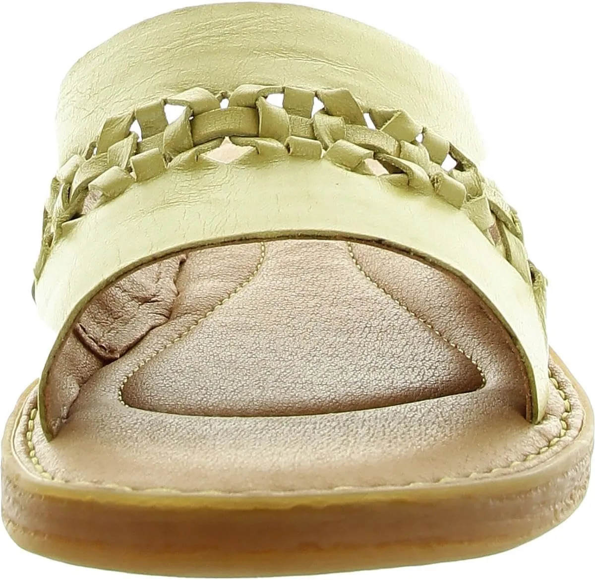 BORN Womens Solid Leather Flatform Sandals