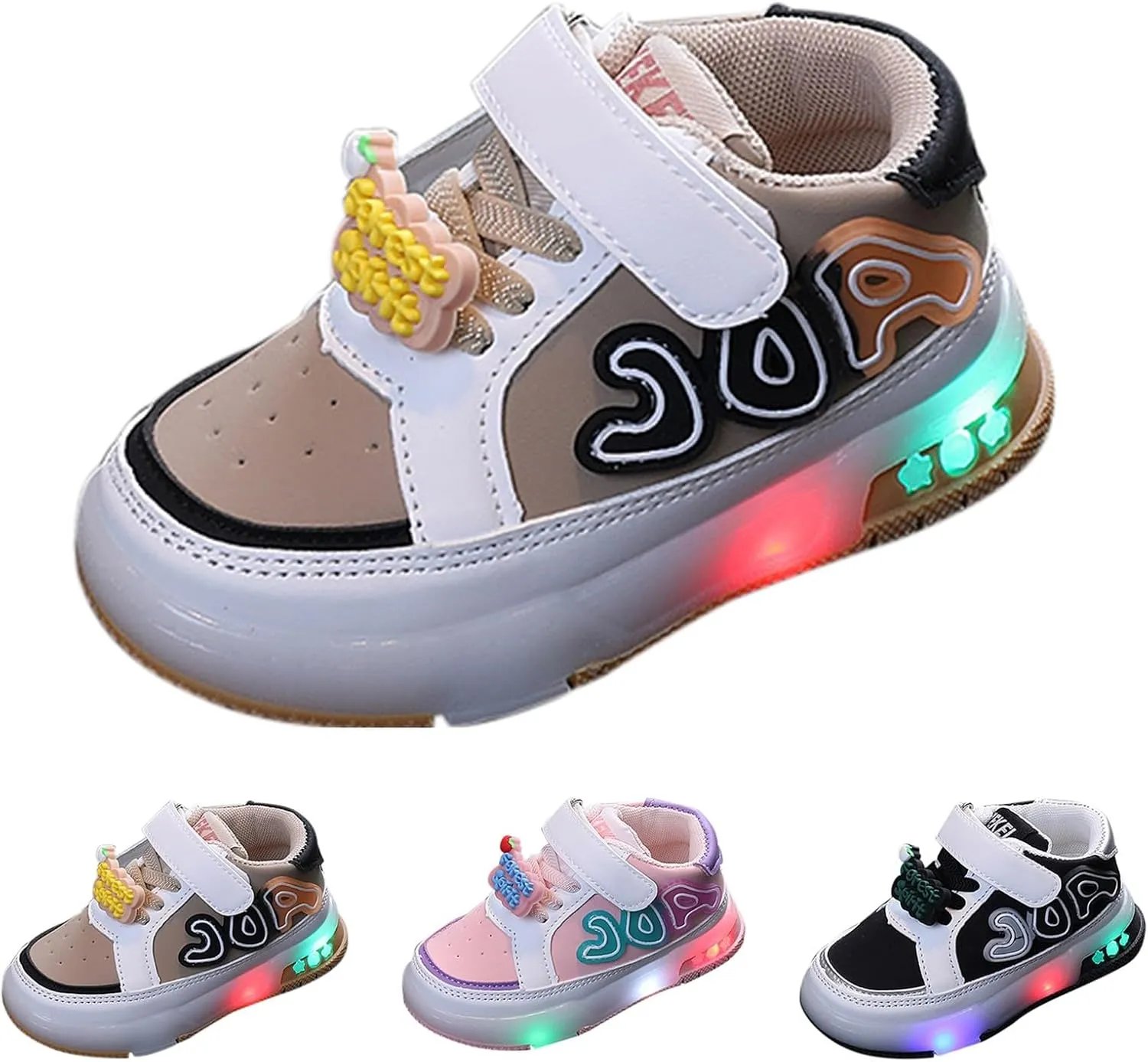 Boys Girls Light Up LED Light Sneakers Baby Infant Walking Sports Athletic Toddler Newborn Girl Basketball Shoes