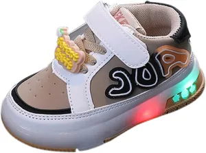 Boys Girls Light Up LED Light Sneakers Baby Infant Walking Sports Athletic Toddler Newborn Girl Basketball Shoes
