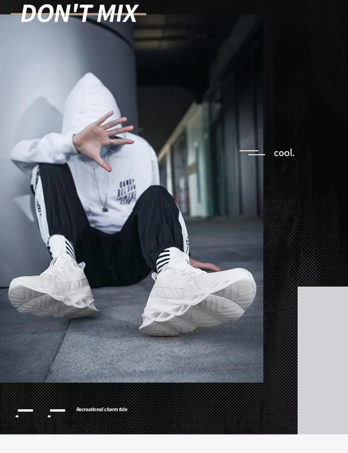 Breathable Mesh Stylish High Top Slip On Sneakers for Men Lightweight Blade Sole Design Sports Streetwear Shoes for Running Walking Gym Fashion Daily Wear