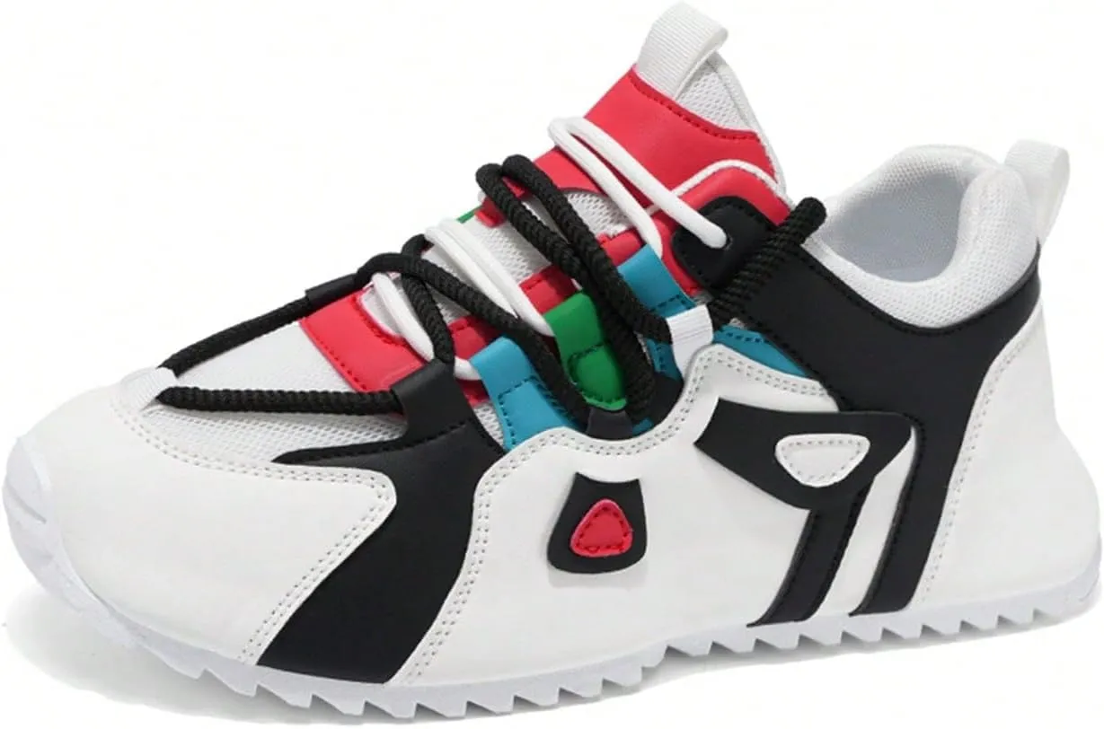 Breathable Mesh Y2K Patchwork Lightweight Comfortable Shoes for Women Casual Walking Style for Daily Streetwear with Soft Sole and Retro Aesthetic Design