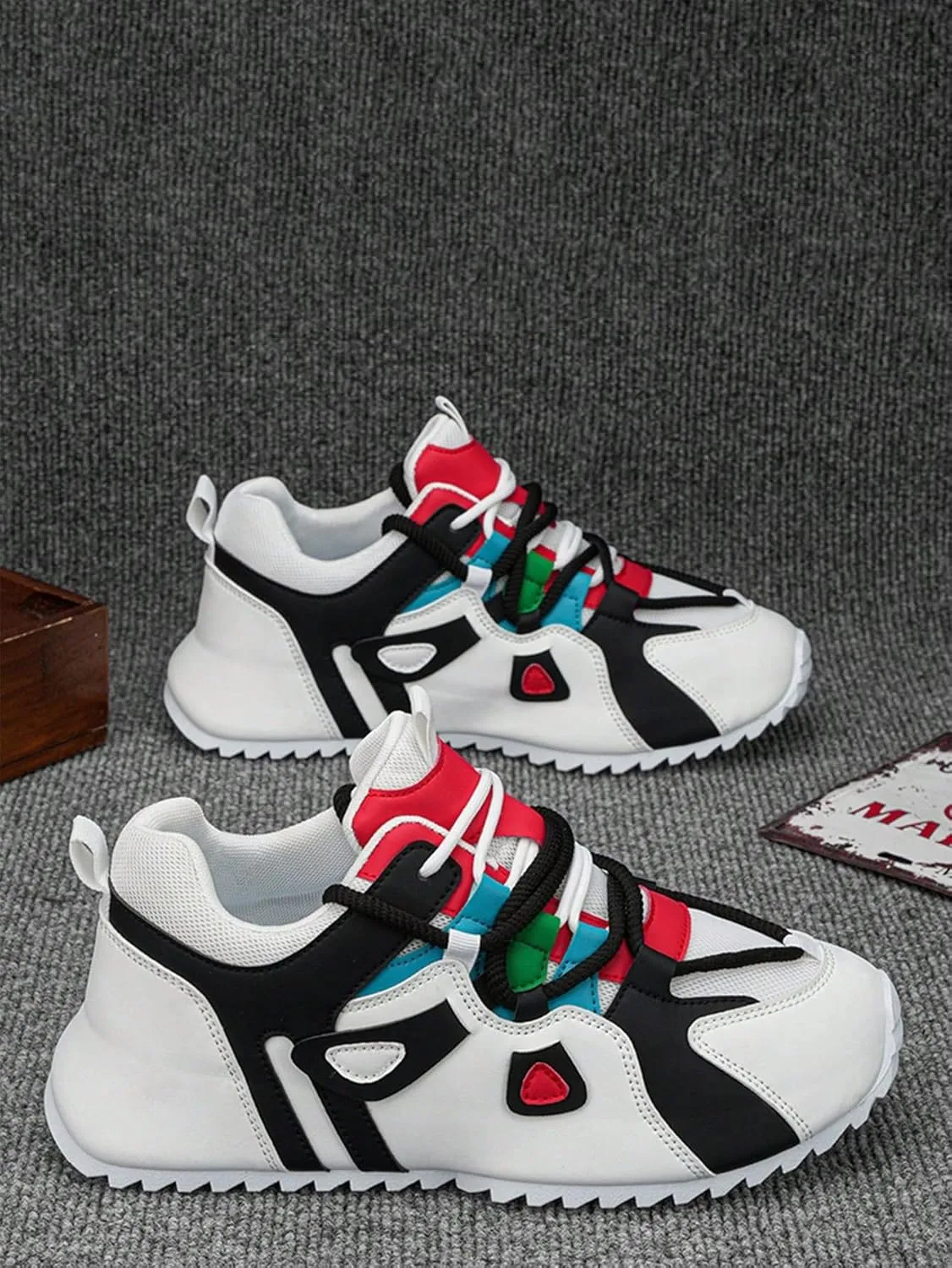 Breathable Mesh Y2K Patchwork Lightweight Comfortable Shoes for Women Casual Walking Style for Daily Streetwear with Soft Sole and Retro Aesthetic Design
