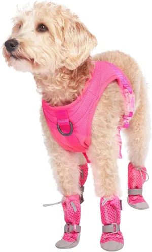 Canada Pooch Dog Boots for Hot Pavement - Dog Boots & Paw Protectors with Anti Slip Rubber | Water Friendly, Breathable Dog Shoes for Hot Days, Great for Dogs Neon Pink - Size 4
