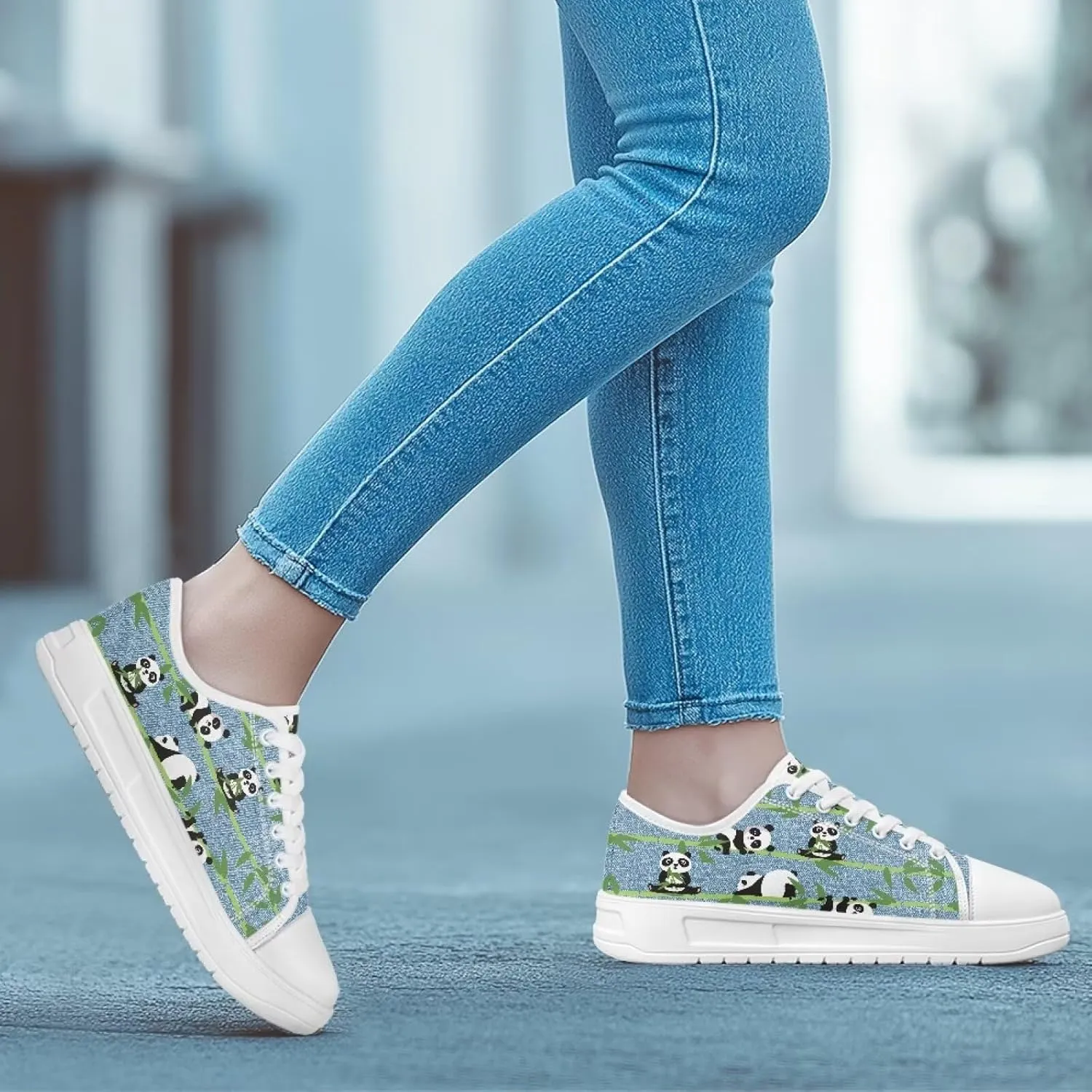 Canvas Shoes for Women Low Top Casual White Black Sneakers Womens Lace Up Fashion Comfortable Walking Shoes