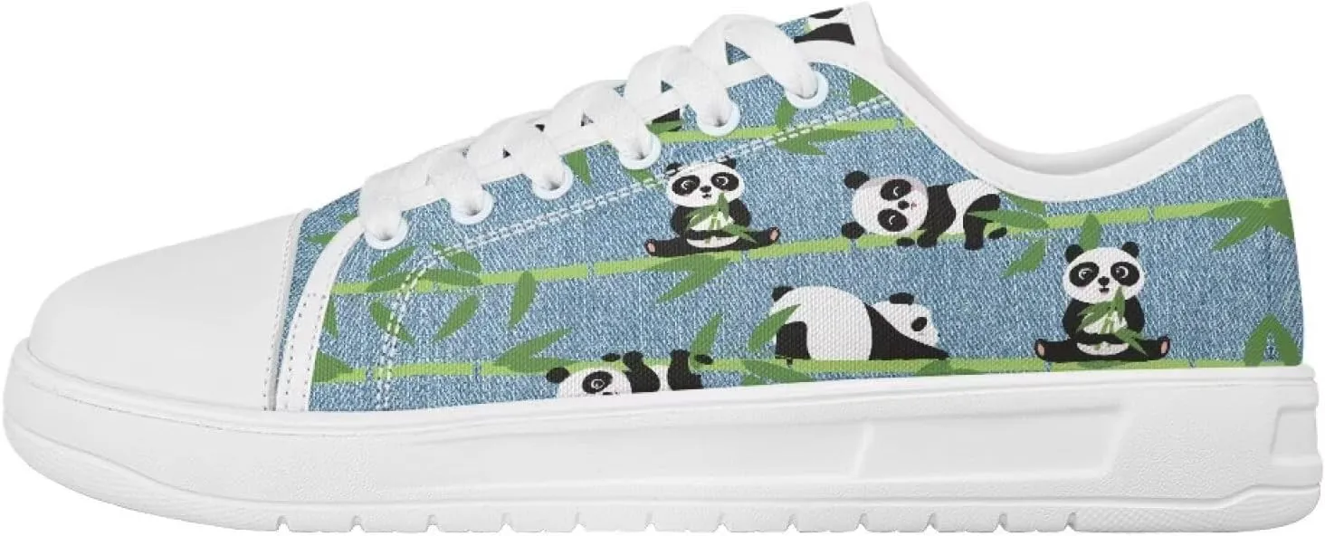 Canvas Shoes for Women Low Top Casual White Black Sneakers Womens Lace Up Fashion Comfortable Walking Shoes