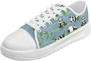 Canvas Shoes for Women Low Top Casual White Black Sneakers Womens Lace Up Fashion Comfortable Walking Shoes