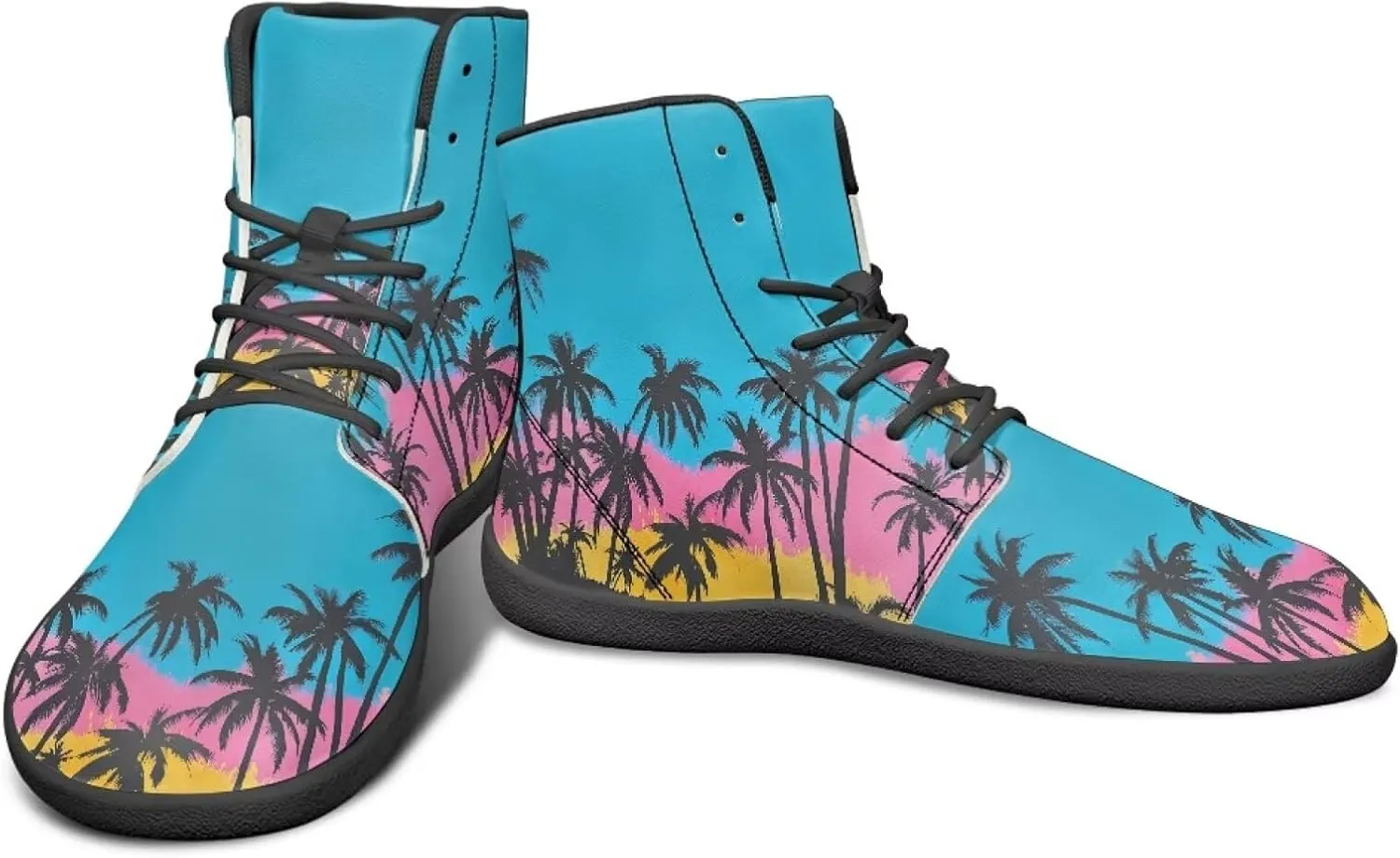 chaqlin Tropical High Top Barefoot Shoes Workout Shoes Zero Drop Walking Shoes