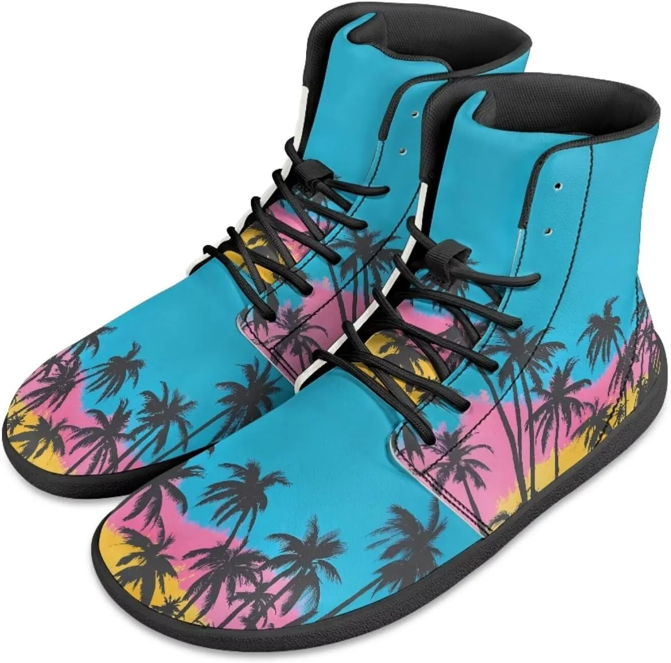 chaqlin Tropical High Top Barefoot Shoes Workout Shoes Zero Drop Walking Shoes