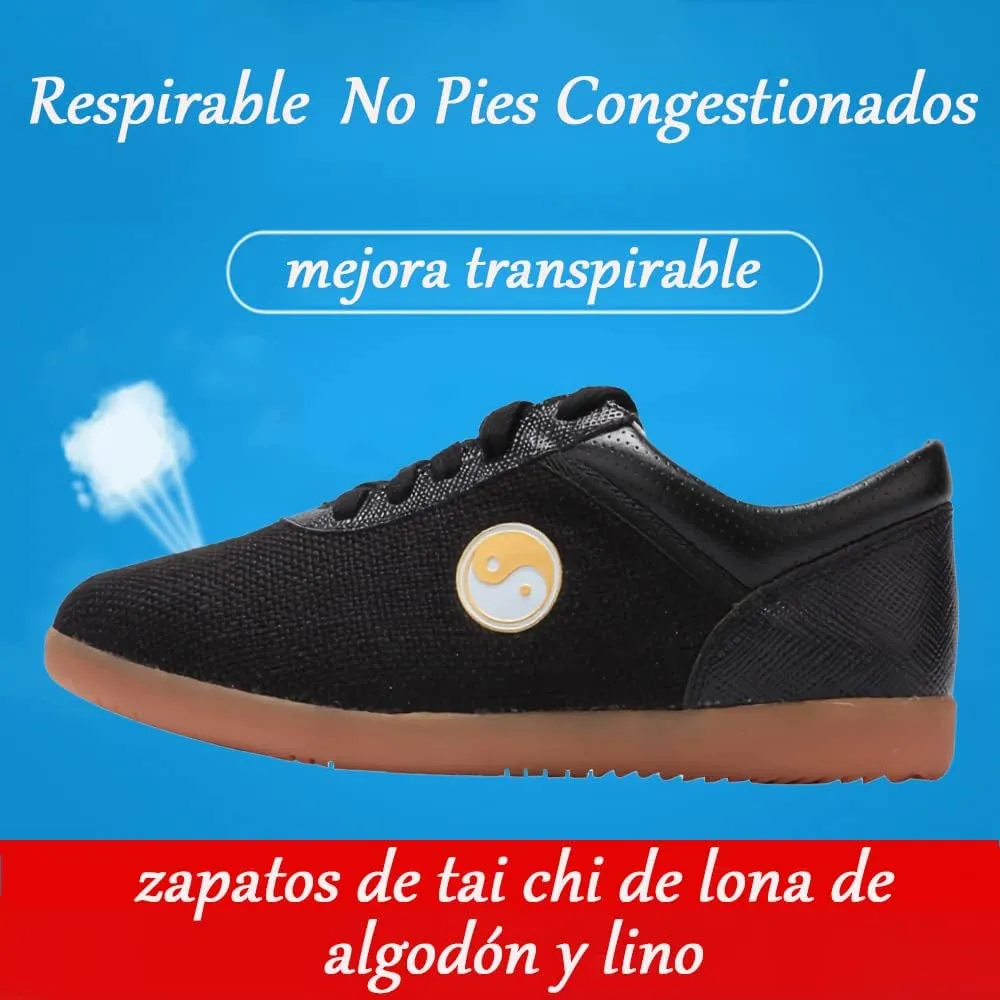 Chi Kung Shoes Martial Arts Boxing Shoes,Traditional Kung Fu Tai Chi Wushu Shaolin Qi Gong Beijing Trainer Wing Chun Slipper Sneaker Footwear for Men Women,