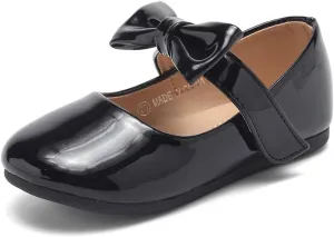 CIOR Toddler Girls Ballet Flats Shoes Ballerina Bowknot Jane Mary Princess Dress Shoes for Wedding Party School