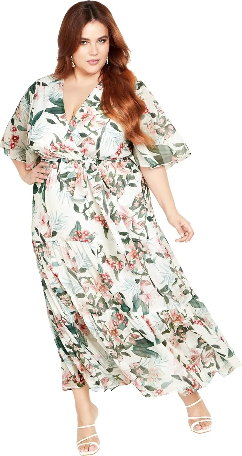 City Chic Women's Citychic Plus Size Maxi Penny PRT