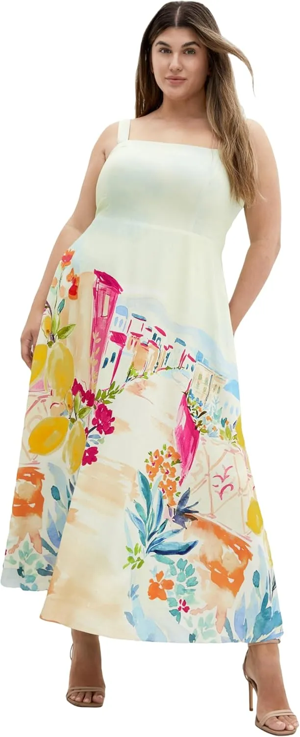 City Chic Women's Plus Size Maxi Dress - Sorrento Print