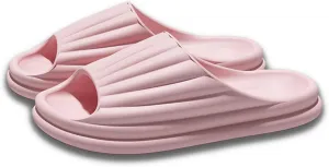 Cloud Slides for Women Men Shell Pillow Slippers Non-Slip Bath Shower Platform Foam Sandals for Indoor Outdoor House