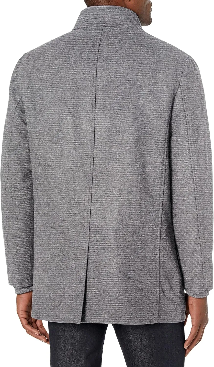 Cole Haan Men's Wool Twill Topper Coat with Water Resistant Bib