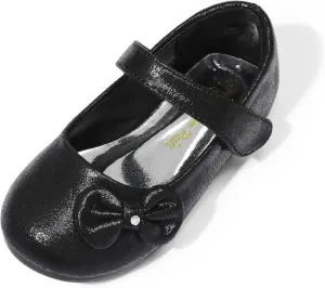 DREAM PAIRS Toddler Dress Shoes Mary Jane Flats for Girls Side Bow Ballerina Shoes