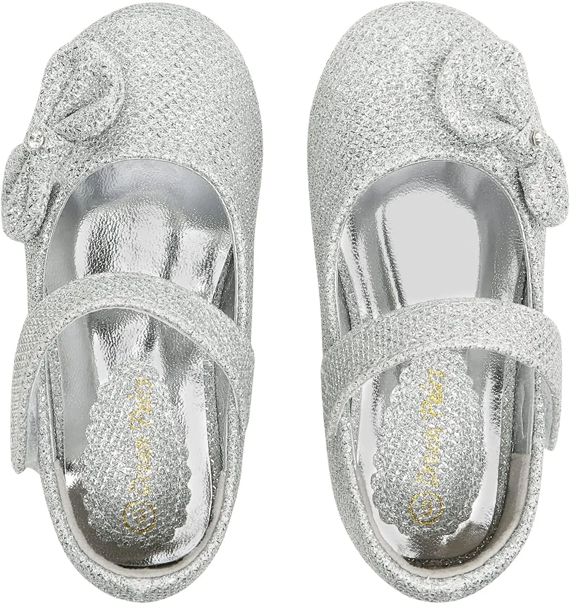 DREAM PAIRS Toddler Dress Shoes Mary Jane Flats for Girls Side Bow Ballerina Shoes