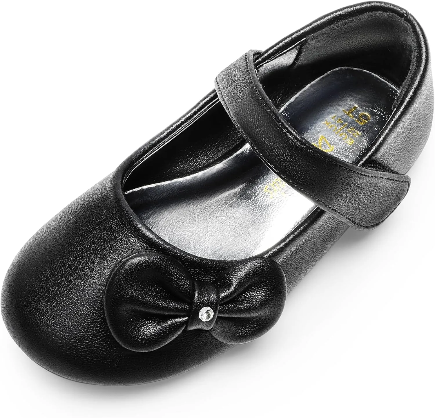 DREAM PAIRS Toddler Girls Dress Shoes Mary Jane Flats, Girls School Uniform Flats Bow Ballerina Shoes