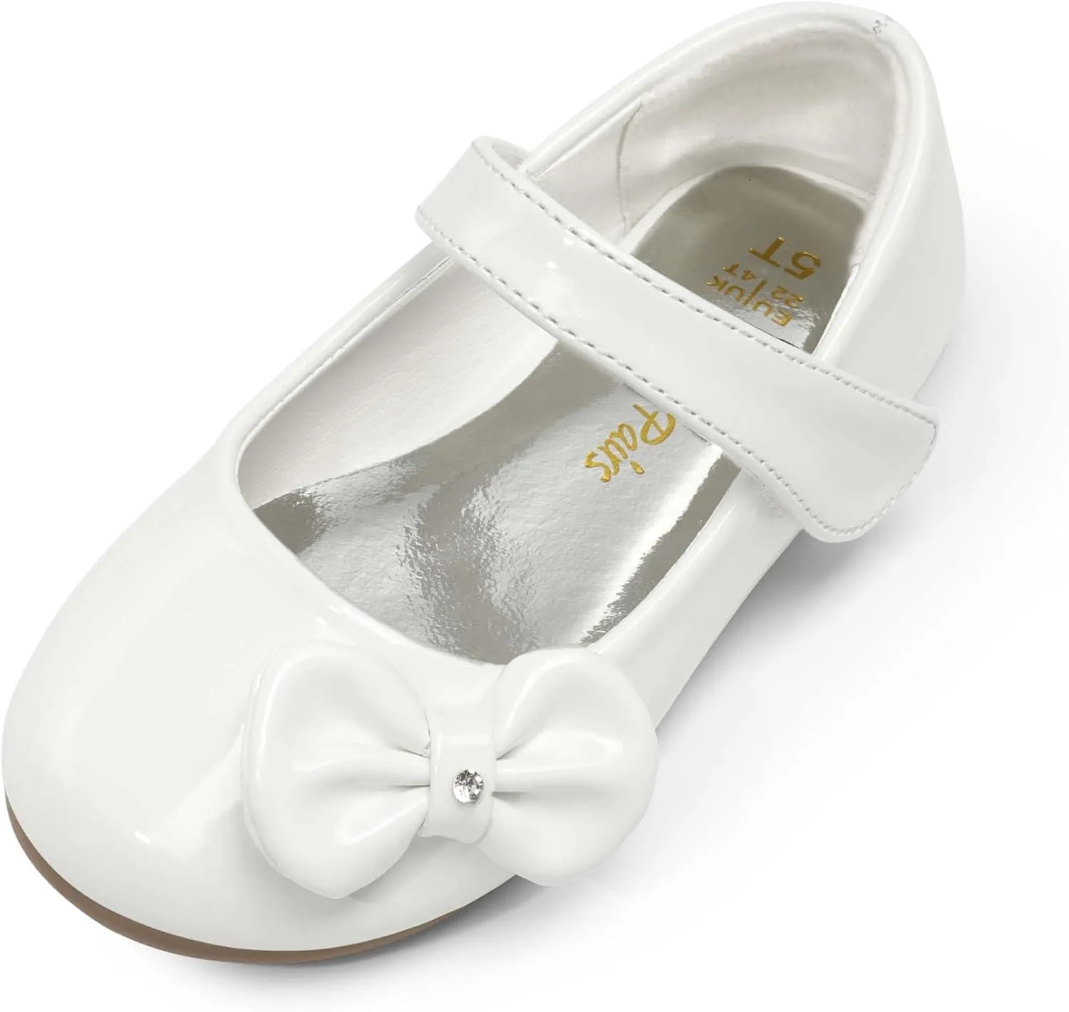 DREAM PAIRS Toddler Girls Dress Shoes Mary Jane Flats, Girls School Uniform Flats Bow Ballerina Shoes
