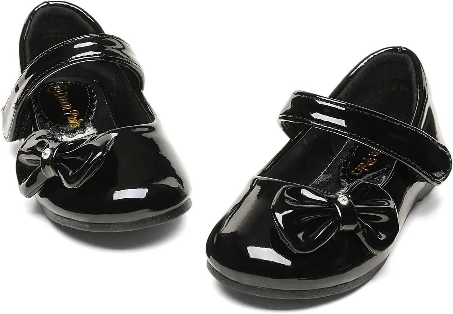 DREAM PAIRS Toddler Girls Dress Shoes Mary Jane Flats, Girls School Uniform Flats Bow Ballerina Shoes