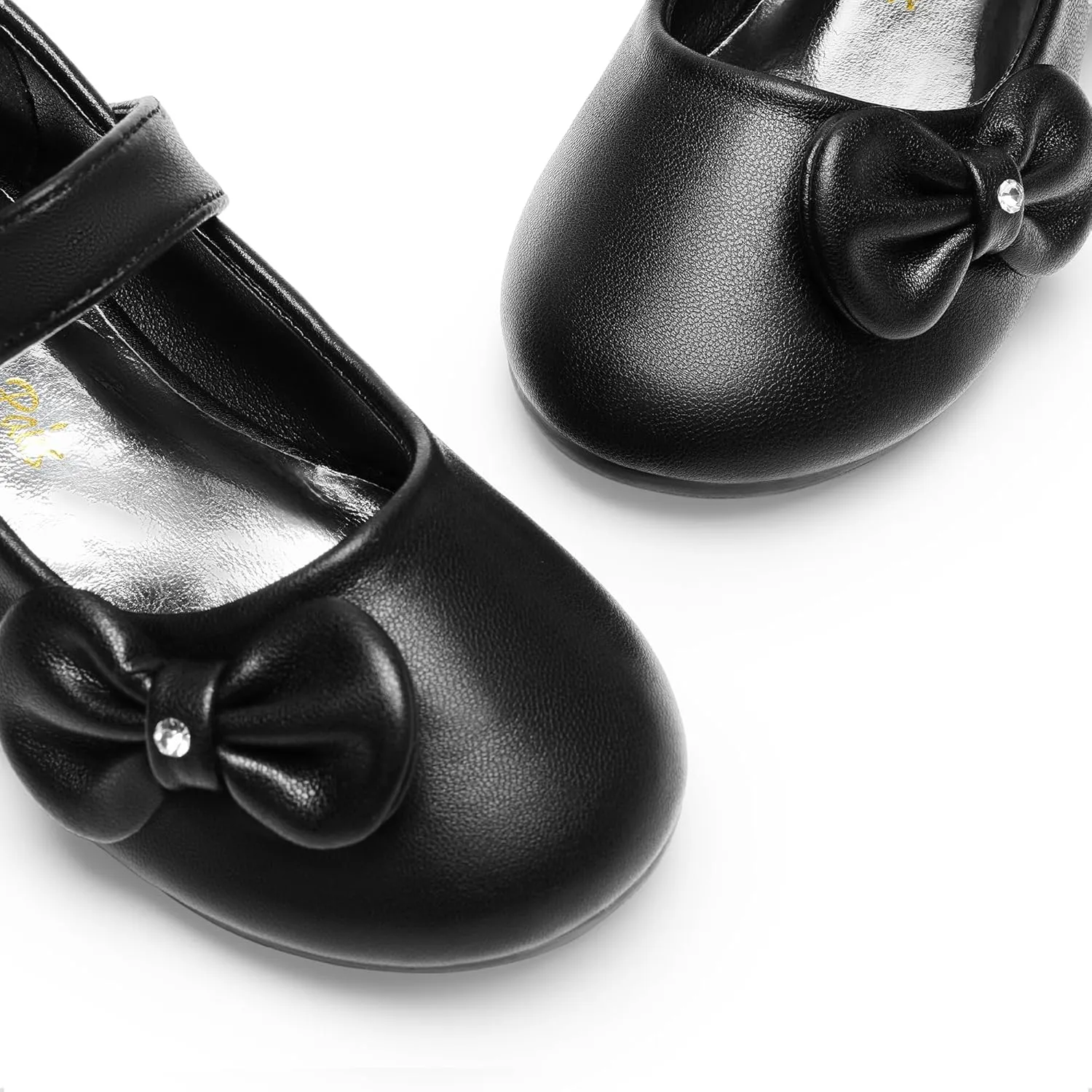 DREAM PAIRS Toddler Girls Dress Shoes Mary Jane Flats, Girls School Uniform Flats Bow Ballerina Shoes