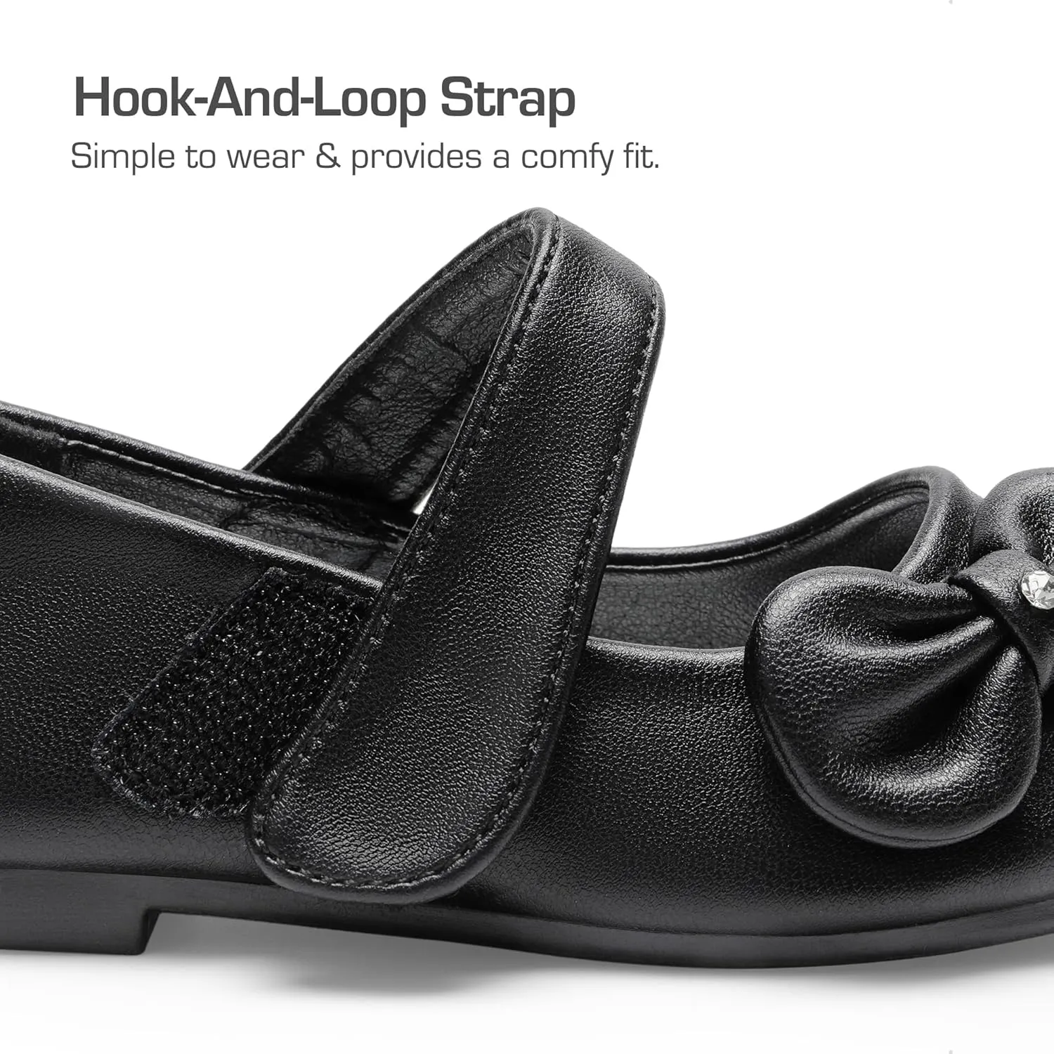 DREAM PAIRS Toddler Girls Dress Shoes Mary Jane Flats, Girls School Uniform Flats Bow Ballerina Shoes