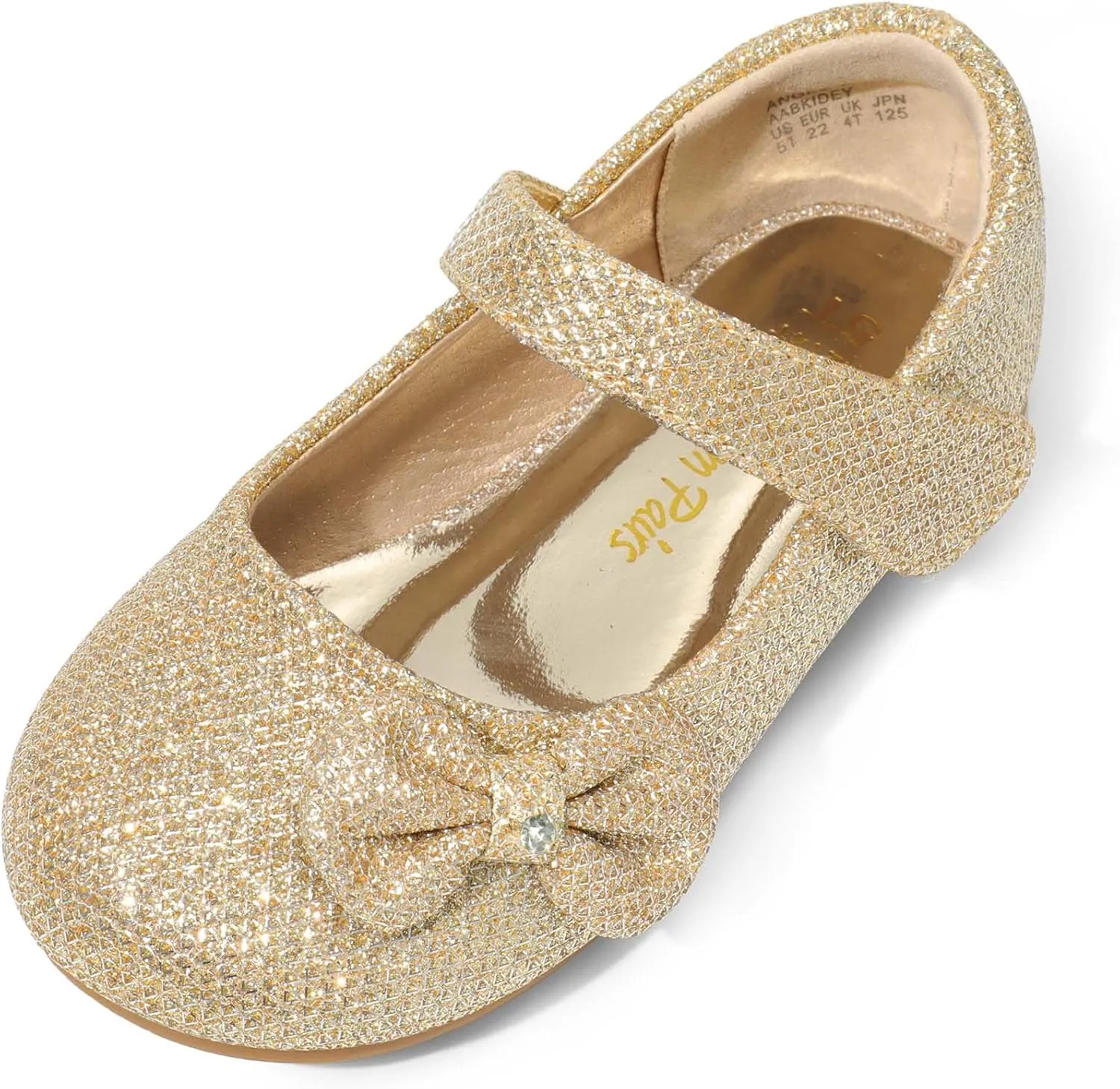 DREAM PAIRS Toddler Girls Dress Shoes Mary Jane Flats, Girls School Uniform Flats Bow Ballerina Shoes