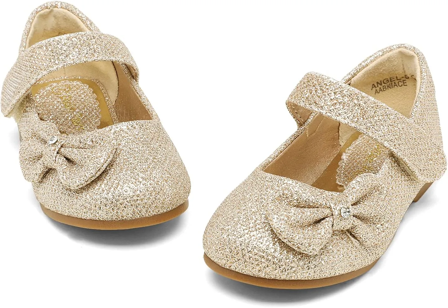DREAM PAIRS Toddler Girls Dress Shoes Mary Jane Flats, Girls School Uniform Flats Bow Ballerina Shoes