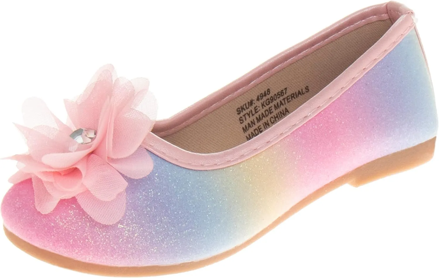 Dress Casual Ballerina Flats-Bow Charms Studs Straps