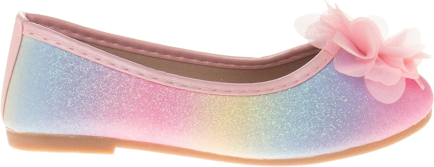 Dress Casual Ballerina Flats-Bow Charms Studs Straps