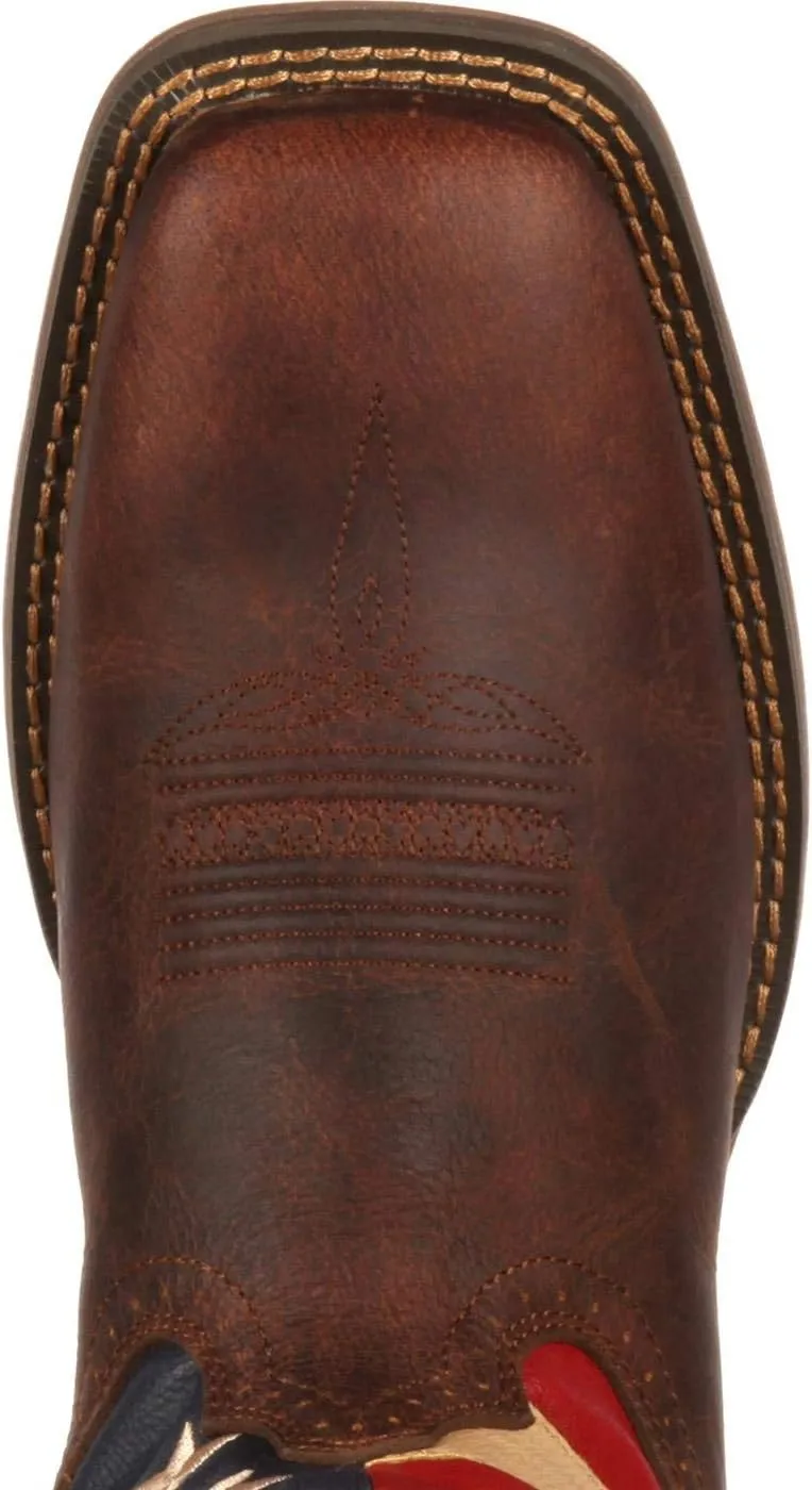 Durango Men's Patriotic Pull-On Western Flag Boots Brown