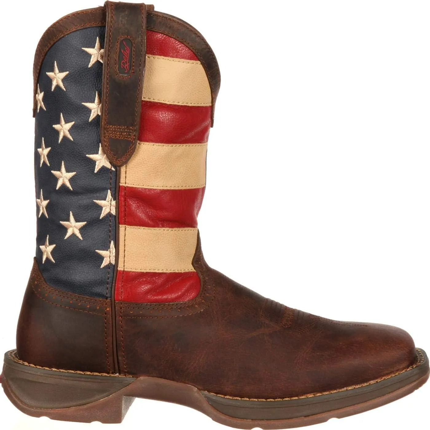 Durango Men's Patriotic Pull-On Western Flag Boots Brown