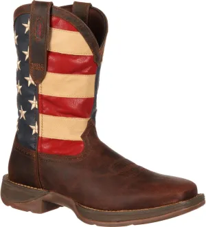 Durango Men's Patriotic Pull-On Western Flag Boots Brown